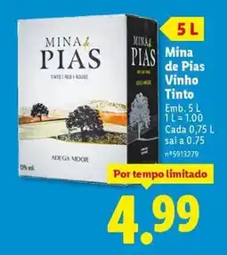 Lidl Pias - vinho tinto promoção