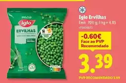 Lidl Iglo - ervilhas promoção