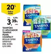 Continente Tampax - tampões c/ aplicador promoção