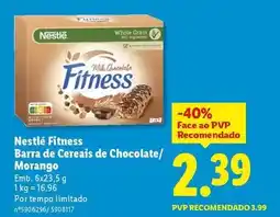 Lidl Nestle - fitness barra de cereais de chocolate/ morango promoção