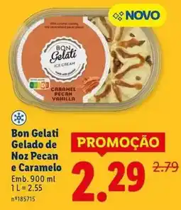 Lidl Gelado de noz pecan e caramelo promoção