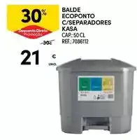 Continente Kasa - balde ecoponto c/separadores promoção