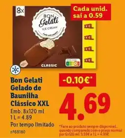 Lidl A+ - gelati gelado de baunilha classico xxl promoção