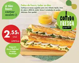 Pingo Doce Baguete Atum/Delícias/ Frango Desfiado promoção