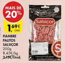 Pingo Doce Fiambre palitos salsicor promoção