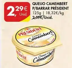 Pingo Doce Queijo camembert p/barrar président promoção