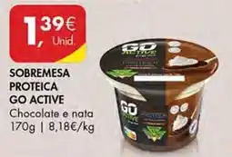 Pingo Doce Sobremesa proteica go active chocolate e nata promoção