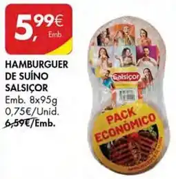 Pingo Doce Hamburguer de suíno salsicor promoção