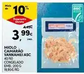 Continente Miolo camarao vannamei asc promoção