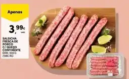 Continente Continente - salsicha fresca de porco contielo promoção