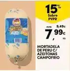 Continente Campofrio - mortadela de peru c/azeitonas promoção