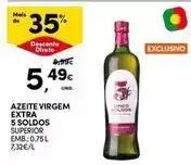 Continente Azeite virgem extra 5 soldos promoção