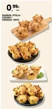 Continente Pato - empada vitela/ cozido/ frango promoção
