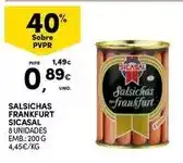 Continente Sicasal - salsichas frankfurt promoção