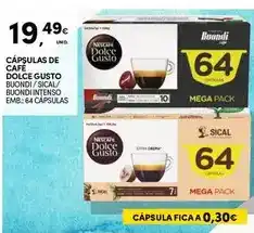 Continente Dolce gusto - cápsulas de café promoção