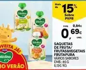 Continente Blédina - saquetas de fruta/ frutas&vegetais promoção