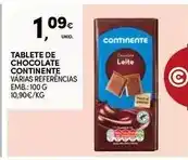 Continente Continente - tablete de chocolate promoção