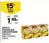 Continente Choco power - leite c/ chocolate promoção