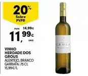 Continente Alentejo - vinho , branco garrafa promoção