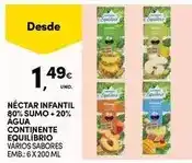 Continente Continente - néctar infantil 80% sumo +20% água promoção