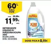 Continente Xau - detergente líquido p/ maquina roupa promoção