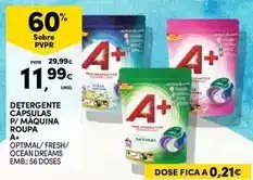Continente A+ - detergente capsulas p/ maquina roupa promoção