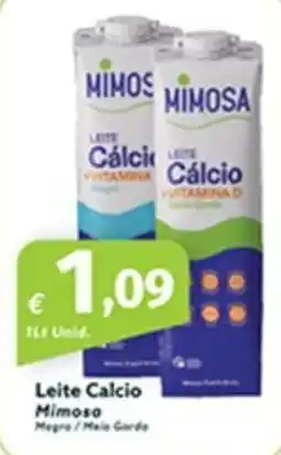 Roque Supermercados Leite Calcio Mimosa promoção