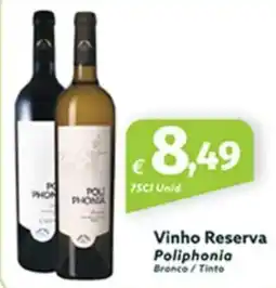 Roque Supermercados Vinho Reserva Poliphonia promoção
