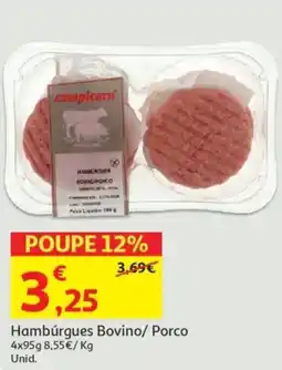 Auchan Hambúrgues Bovino/ Porco promoção