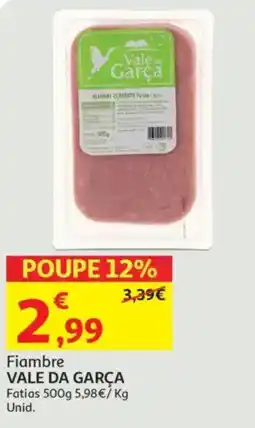 Auchan Fiambre VALE DA GARÇA Fatias promoção