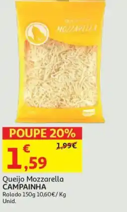 Auchan Queijo Mozzarella CAMPAINHA Ralado promoção