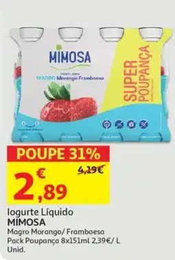 Auchan logurte Líquido MIMOSA promoção