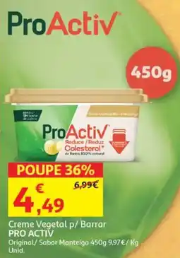 Auchan Creme Vegetal p/ Barrar PRO ACTIV promoção