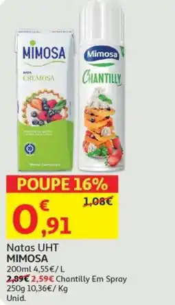Auchan Natas UHT MIMOSA promoção