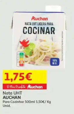 Auchan Nata UHT AUCHAN promoção