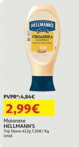 Auchan Maionese HELLMANN'S Top Down promoção