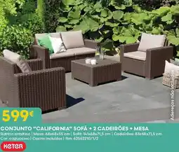 Bricomarché Conjunto "california" sofá + 2 cadeirões + mesa promoção