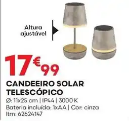 Bricomarché Candeeiro solar telescópico promoção