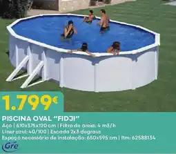 Bricomarché Piscina oval "fidji" promoção