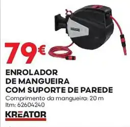 Bricomarché Enrolador de mangueira com suporte de parede promoção