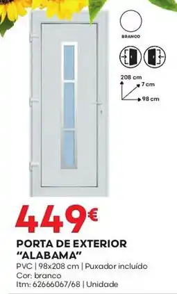 Bricomarché Porta de exterior "alabama" promoção
