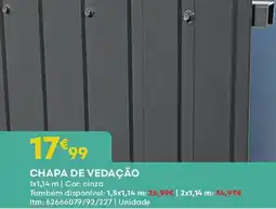 Chapa de vedação
