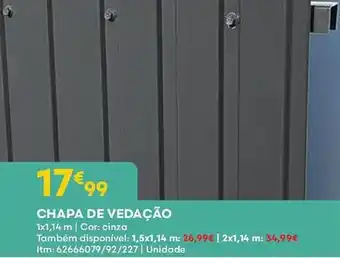 Bricomarché Chapa de vedação promoção