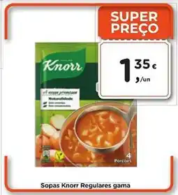 Aqui é fresco Sopas Knorr Regulares gama promoção