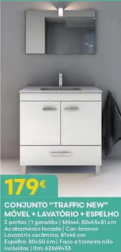 Bricomarché Conjunto "traffic new" móvel + lavatório + espelho promoção