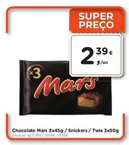 Aqui é fresco Chocolate Mars/Snickers / Twix promoção