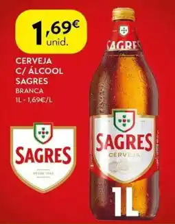 Spar Cerveja c/ álcool sagres branca promoção