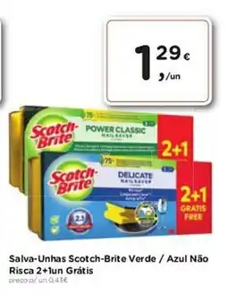 Aqui é fresco Salva-Unhas Scotch-Brite Verde/ Azul Não Risca promoção