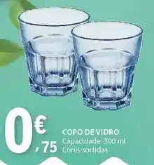 E.Leclerc Copo de vidro promoção