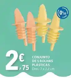 E.Leclerc Dim - conjunto de 5 rolhas plásticas promoção